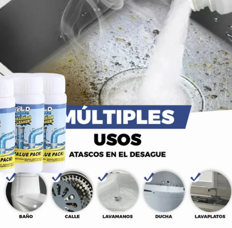3 Limpiador de Drenaje 110g Destapador