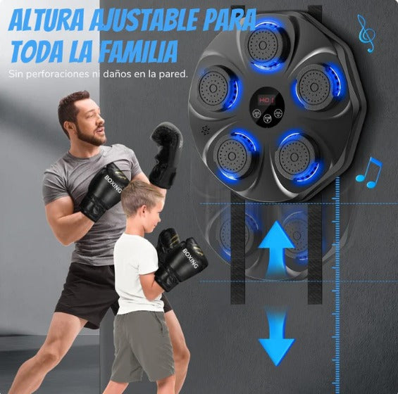 Máquina Boxeo Musical Guantes Bluetooth