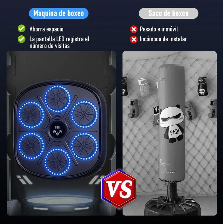 Máquina Boxeo Musical Guantes Bluetooth